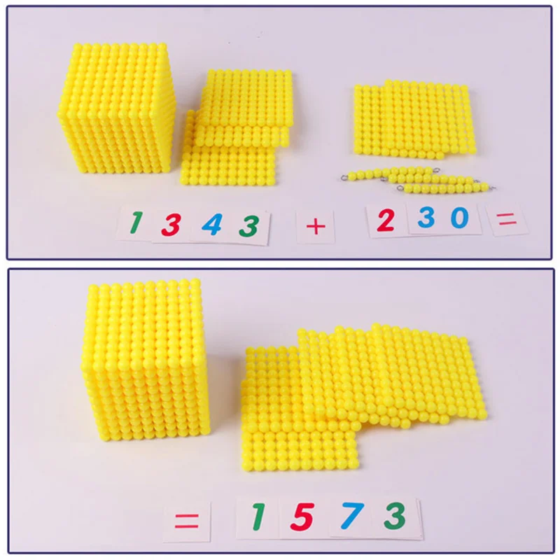 Montessori Matériaux Cube Décimal Mathématiques Matériel Jouets Pour