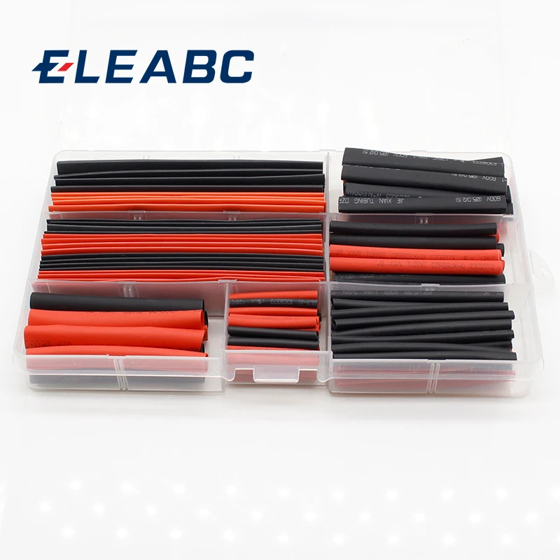 150Pcs 2:1 Polyolefin Heat Shrink Tubing Tube Sleeving Wrap Wire Kit Cable S08 Drop ship