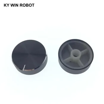 1 adet 30x10mm 6mm mil delik alüminyum alaşımlı potansiyometre topuzu siyah