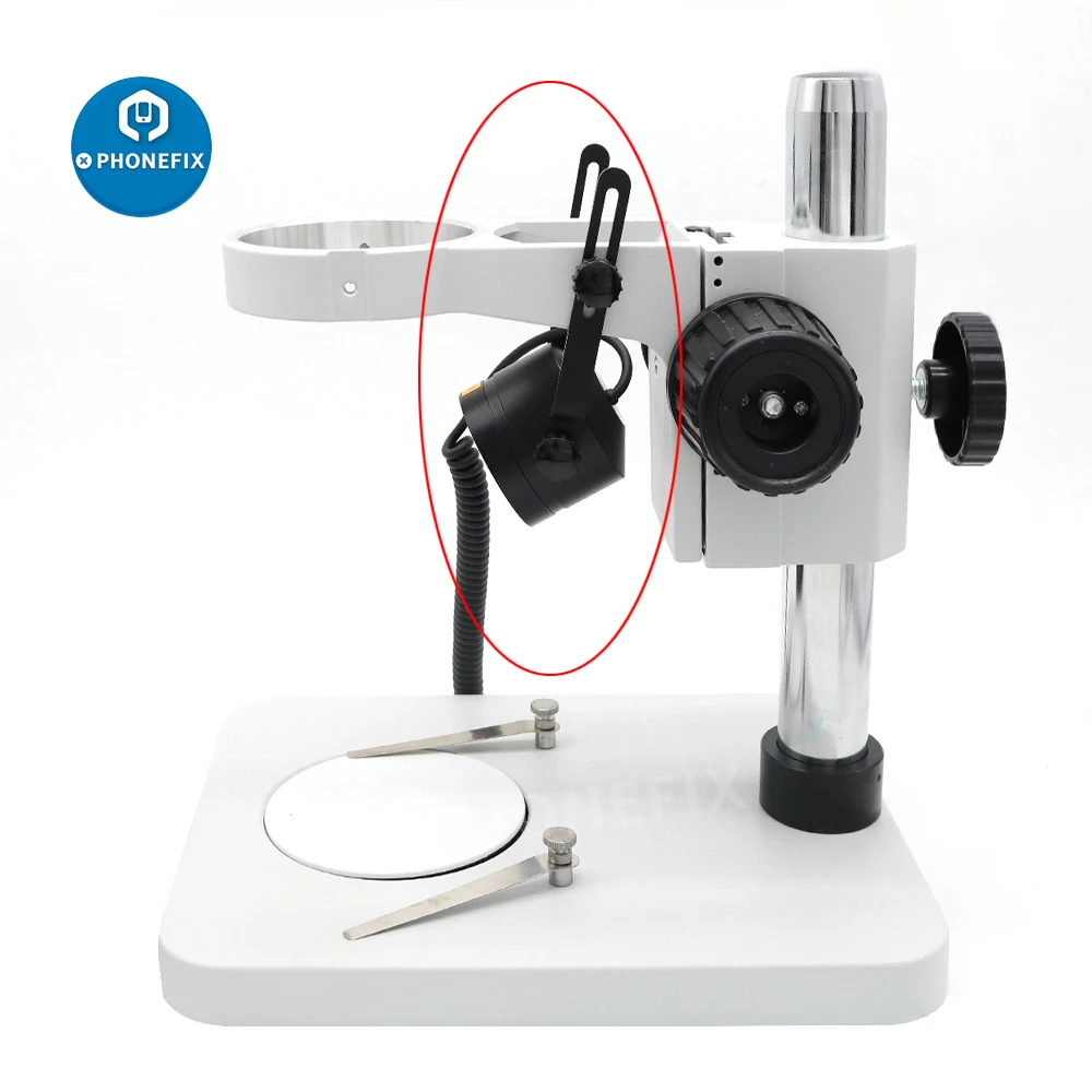 Microscope 28PCS LED Adjustable Slant Ring Light Oblique Incidence Lamp Fill Light 25mm 32mm for Stereo Microscopio Illumination