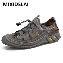 High Quality Men Sandals Summer Comfortable Soft Men's Shoes Outdoor Handmade Casual Beach Sandals Wading Sneakers Size 38-46