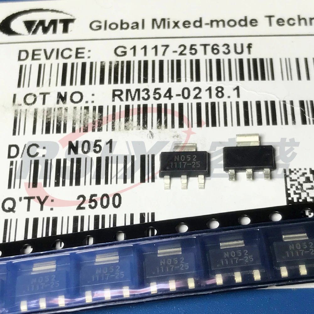 G1117-25 1117-25 SOT223ใหม่ต้นฉบับ10ชิ้น/ล็อต G1117 G1117-25T63UF