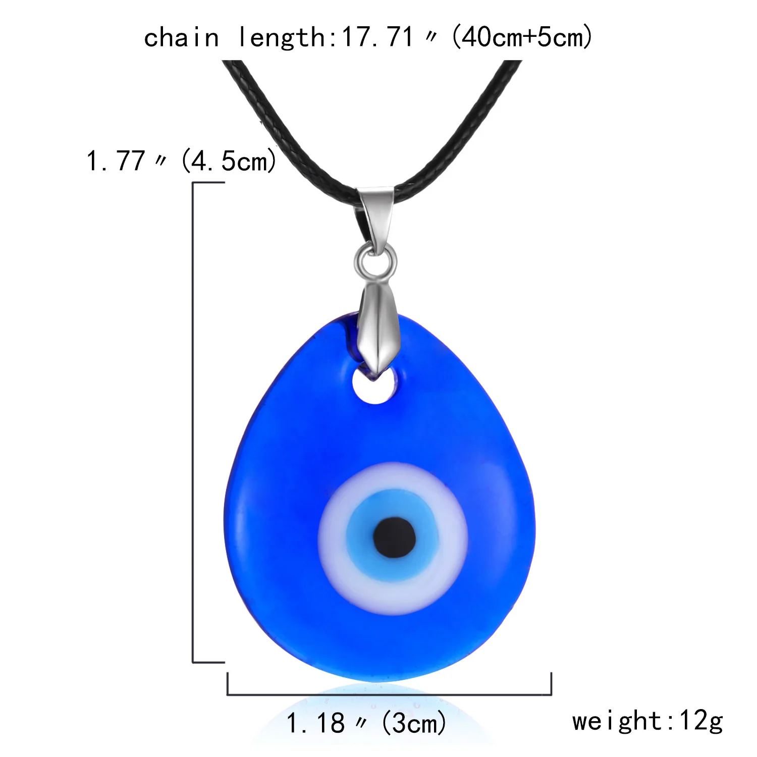 Vintage Türkische Halskette mit Bösem-Auge-Anhänger, Glücksbringer, Blaue Böse-Augen-Kette, Partyschmuck für Damen, Geschenk – Detail 12