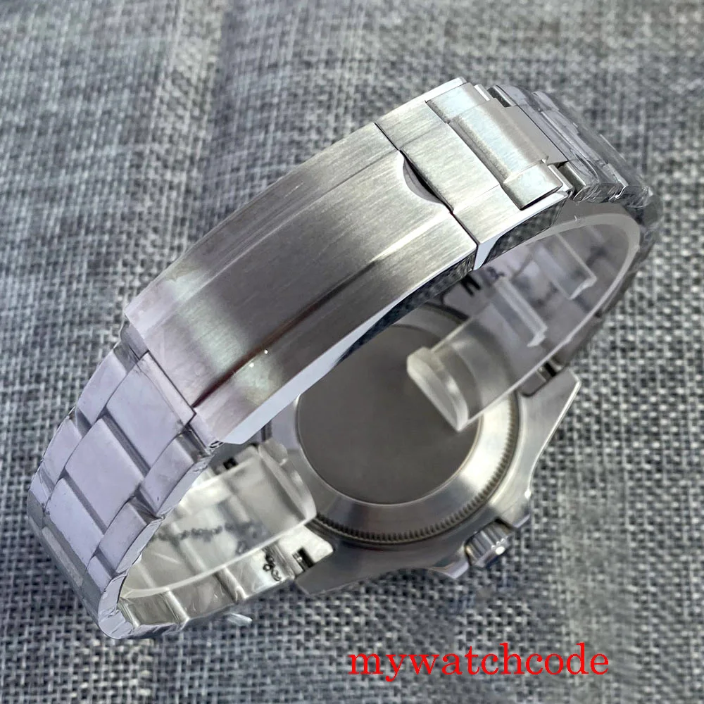 43mm Bliger quadrante rosso vetro zaffiro NH35 MIYOTA 8215 PT5000 braccialetto automatico dell'orologio