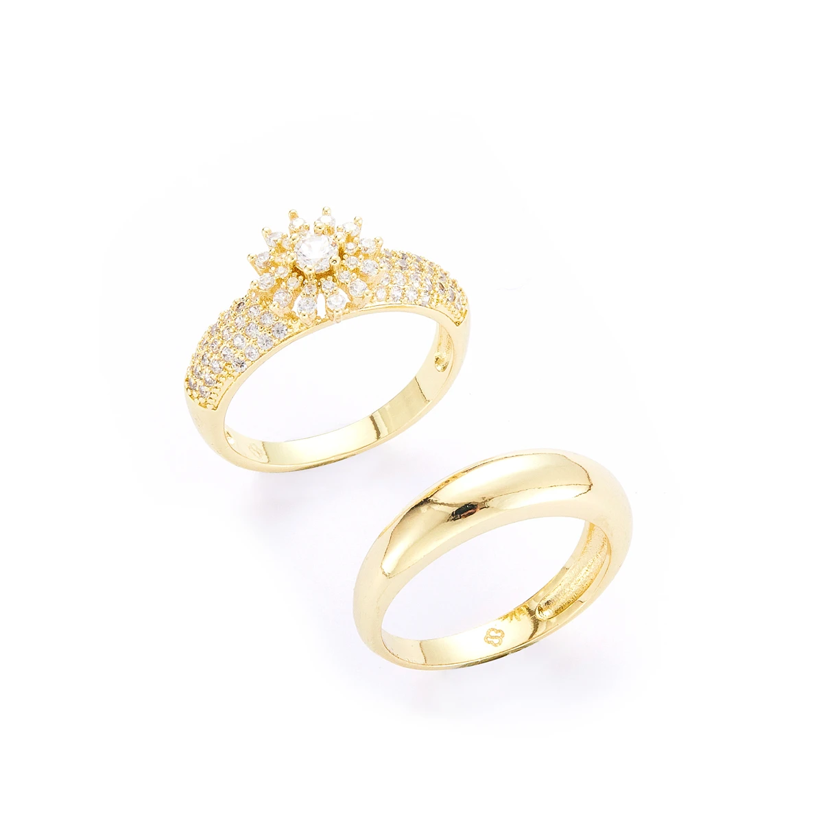 2021 June Finger Rings Women Round Crystal Caesar Ring Gold Color Ethnic Wedding Jewelry Ring