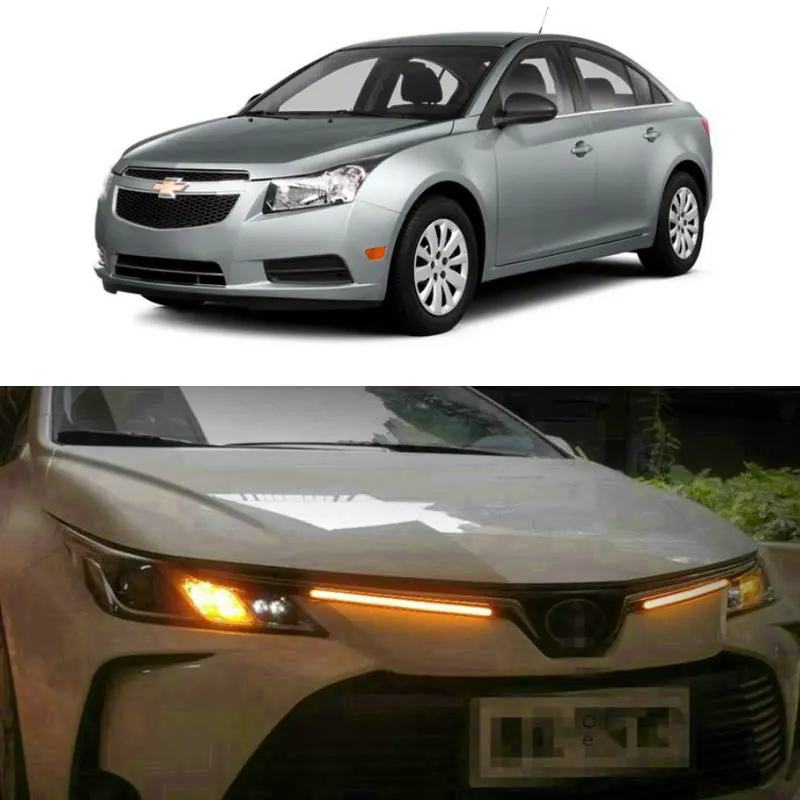 LED Daytime Running Light DRL Turn Signal Lamp For Chevy cruze lacetti aveo captiva CAMARO IMPALA KALOS MATIZ NIVA NUBIRA