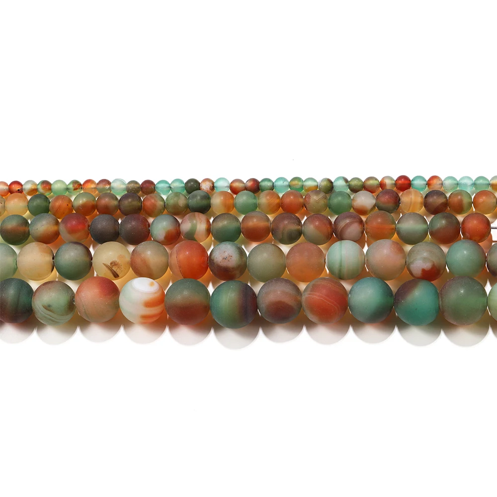 1strand/lot 4 6 8 10 12mm Matte Multicolor Peacock Agates Beads Stone Round Loose Bead For DIY Bracelet Jewelry Makings Supplies image 3