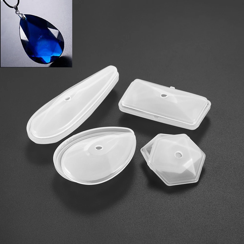 1Pcs Waterdrops Pendants Crystal Jewelry Casting Molds Sets UV Epoxy Resin Molds For DIY Jewelry Making Findings Supplies Kits