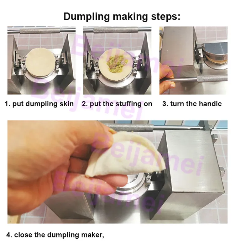 آلة صنع الزلابية BEIJAMEI آلة صنع Jiaozi الصينية شبه الأوتوماتيكية اليدوية