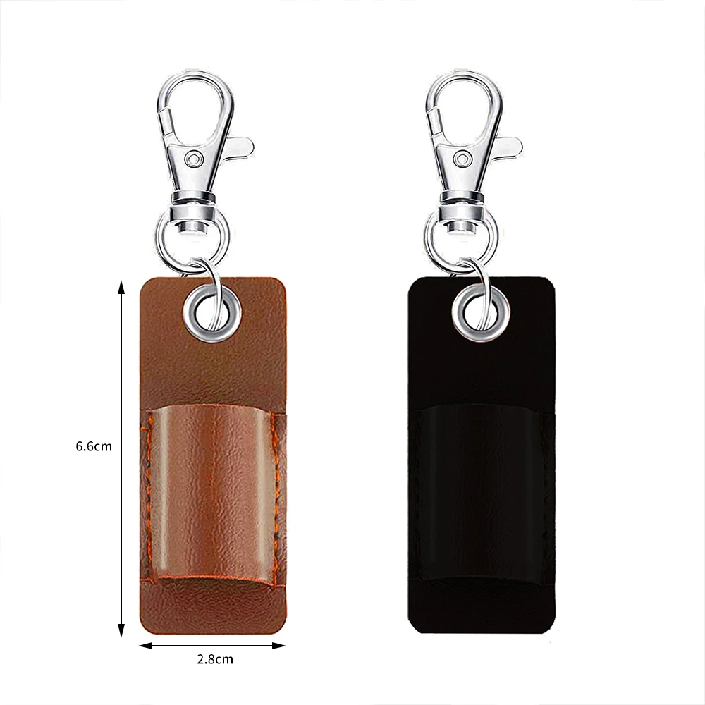 1pc PU Leather Pen Holder Retro Keychain Storage Sleeve Pouch Organizer Portable Outdoor Protector Accessories 2024 New Fashion