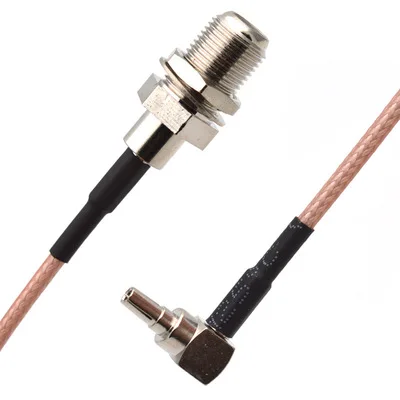 F Type Female Jack To CRC9 Male Right Angle RG316 Pigtail Cable  For HUAWEI Modem 10cm /15cm/20cm/30cm/50cm/60cm/80cm/1M CRC9-JW