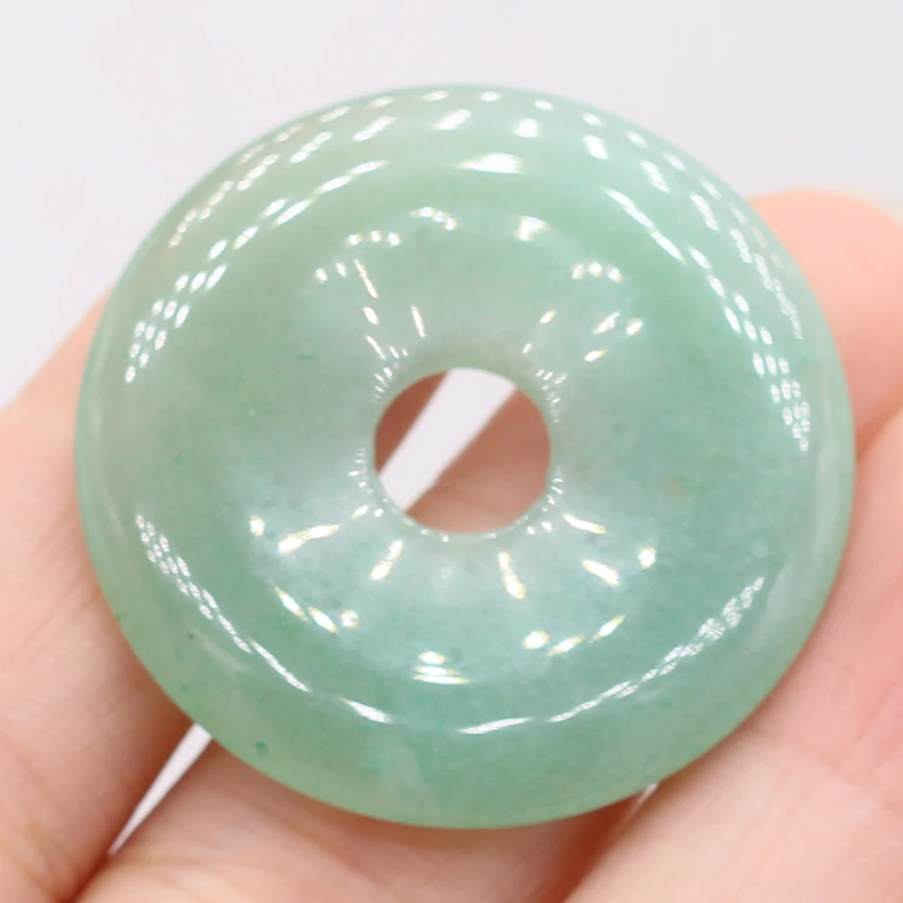 Natural Semi-precious Stone Large Hole Beads 35x35mm DIY for Making Jewelry Necklace Accessories Gift