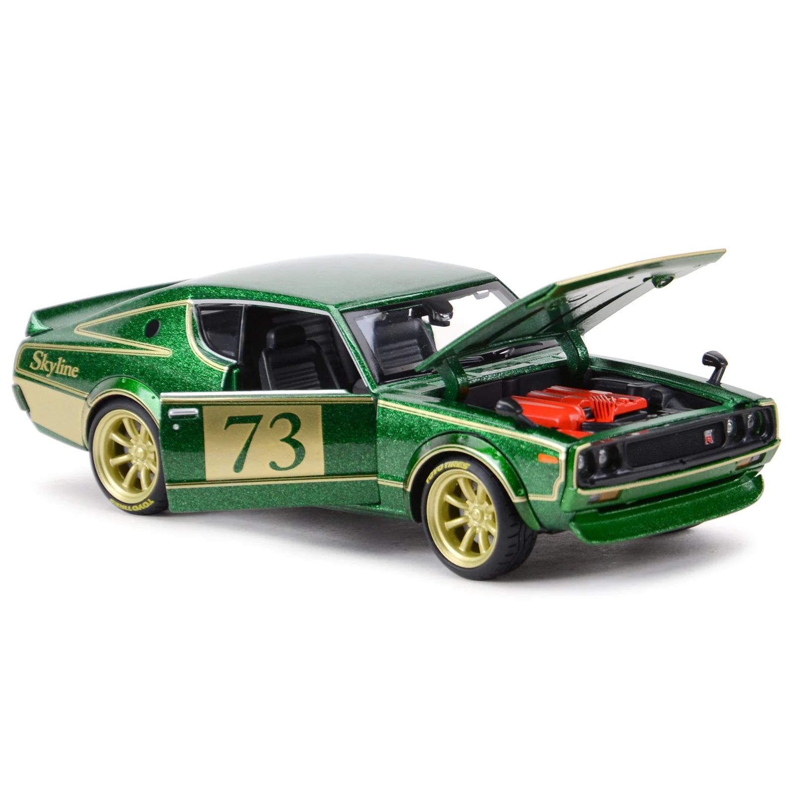 Maisto 1:24 1973 Nissan Skyline 2000GT-R Static Die Cast Vehicles Collectible Model Sports Car Toys