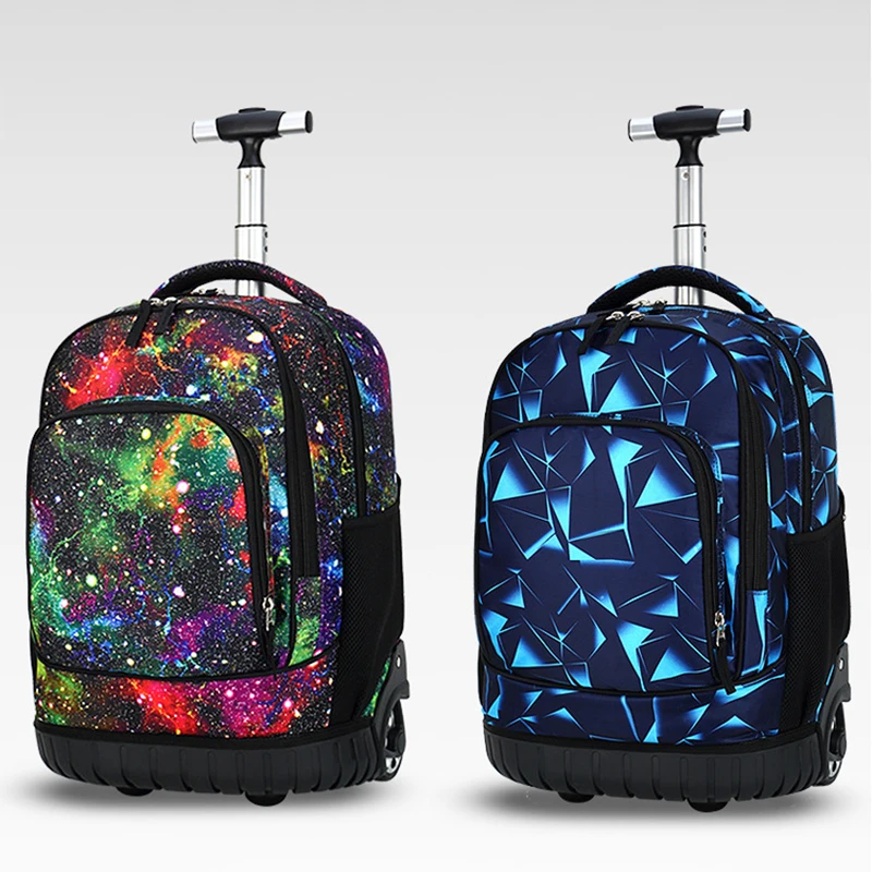 Primary school backpack 2-6 grade trolley school bag 18 inch male and female backpack middle school student travel backpack