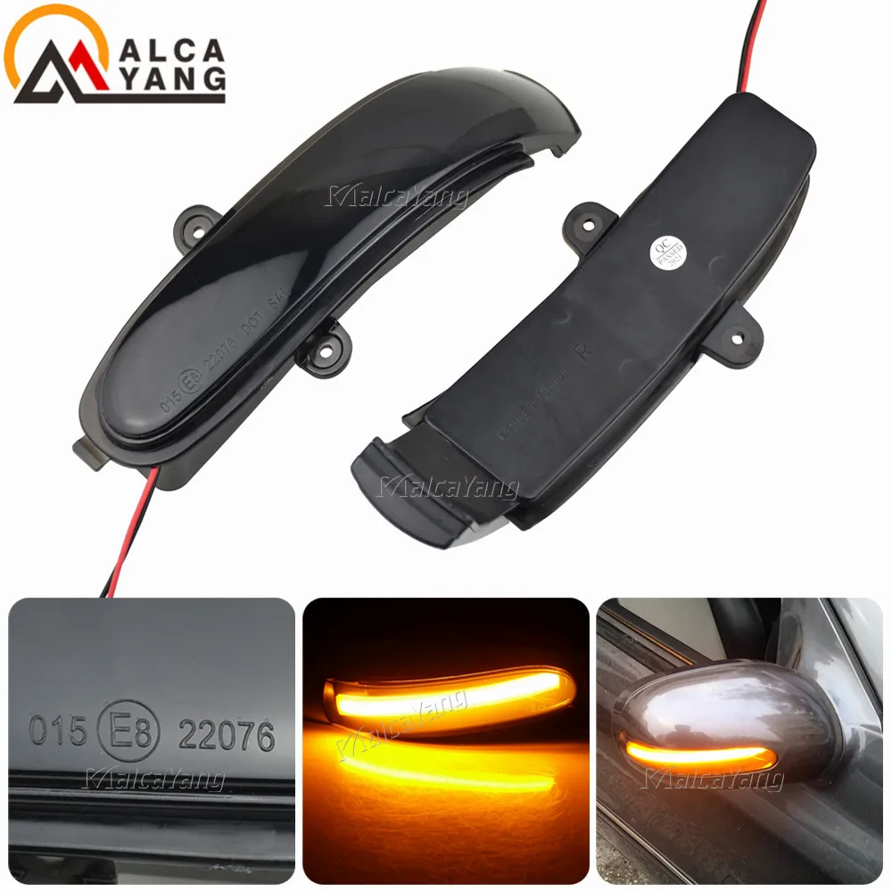 Für Mercedes Benz C-Klasse W203 S203 CL203 2001-2007 Dynamisches Blinklicht LED-Seitenspiegel Sequentieller Blinker – Detail 1
