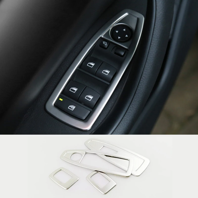 

Stainless Door Window Switch Trim Cover FOR BMW 3 GT X1 1 3 4 Series F48 F20 F30 F31 F34 F36 Interior Armrest Styling Accessorie