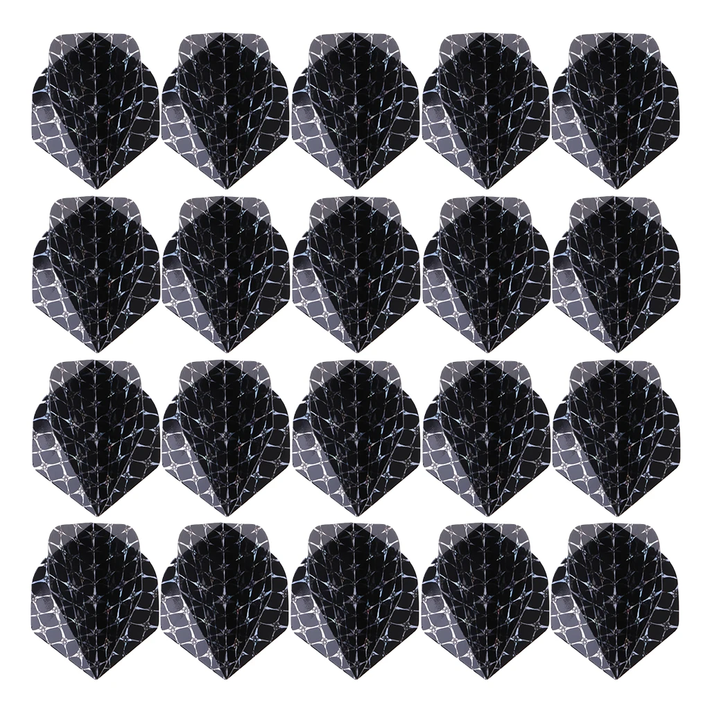 Magideal 20 Pcs Dart Flights Standaard Geometrische Patronen Darts Vluchten Protectors Voor Staal/Soft Tip Diy Darts Accessoires