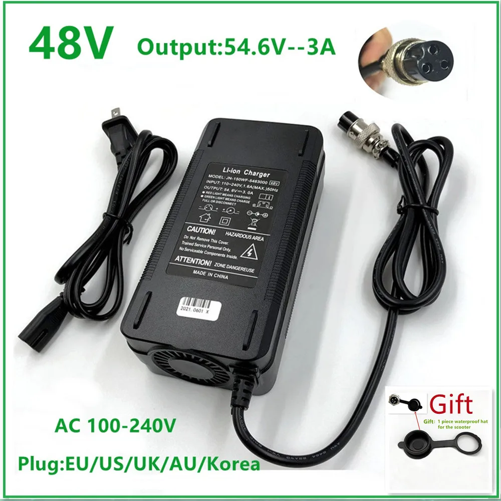 48V Charger Output 54.6V3A Charger for 48V Kugoo M4 kugoo X1 M4 Pro Speedway leger,Mini 4 pro