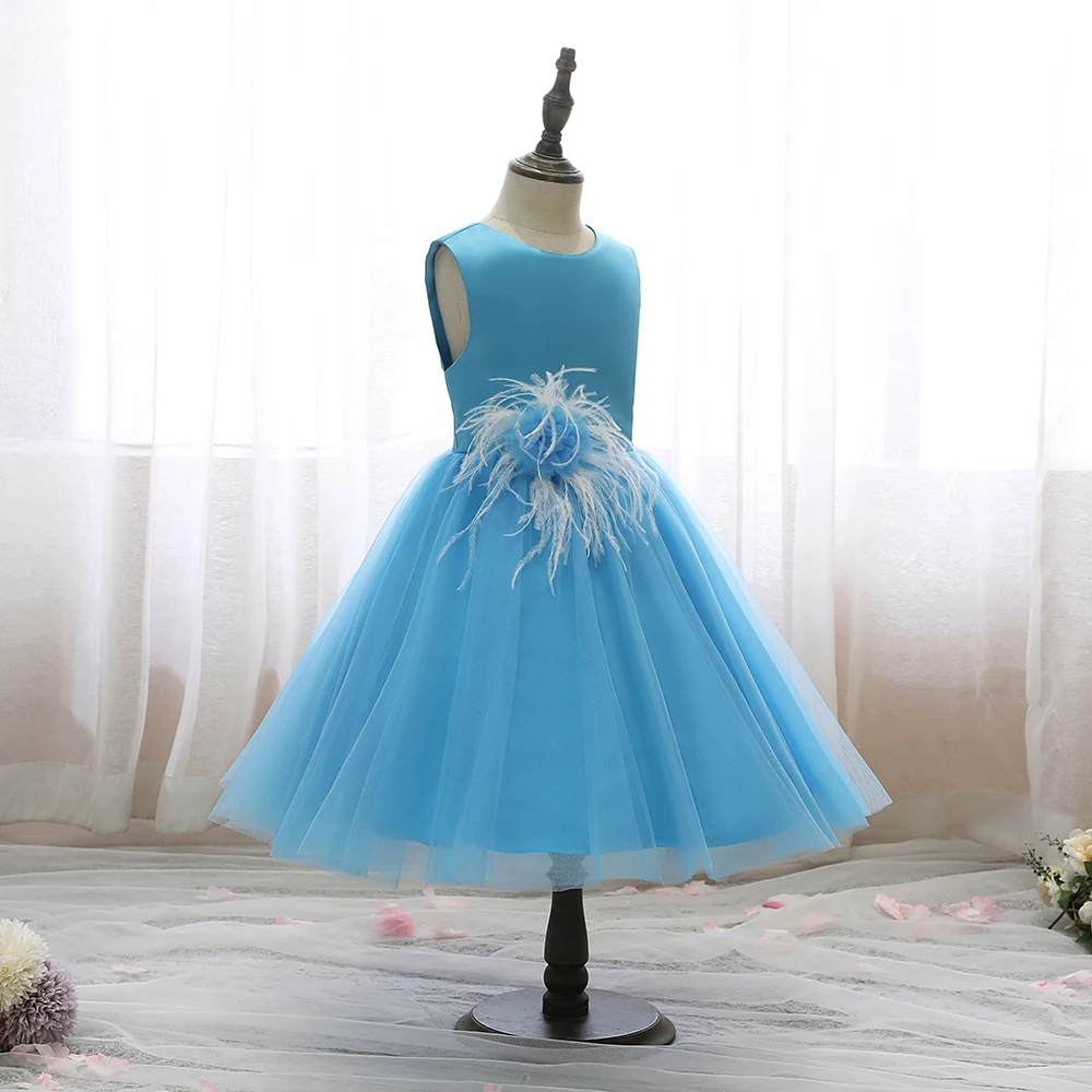 Junior Bridesmaid Dress Backless For Children Wedding Birthday Evening Party Ball Ceremony Event Prom Banquet Flower Girl Dress