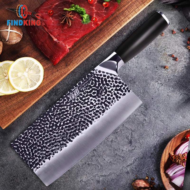 Findking High-grade handmade forged blade carbon stainless steel kitchen knife Chinese chef knife vegetable cleaver kitchen tool