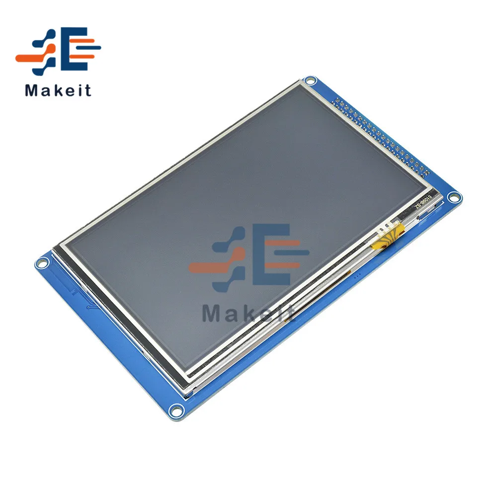 5.0 visual módulo de exibição lcd tft de 5.0 polegadas tela de painel de toque módulo placa pcb driver ic ssd2020 cartão sd para avr stm32
