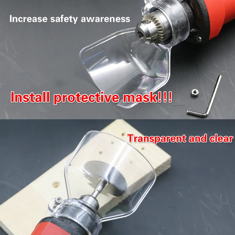 Shield Rotary Tool Attachment Accessories for Mini Drill Electric Grinder Safety Protecting Cover Case Holder Power Dremel Tool