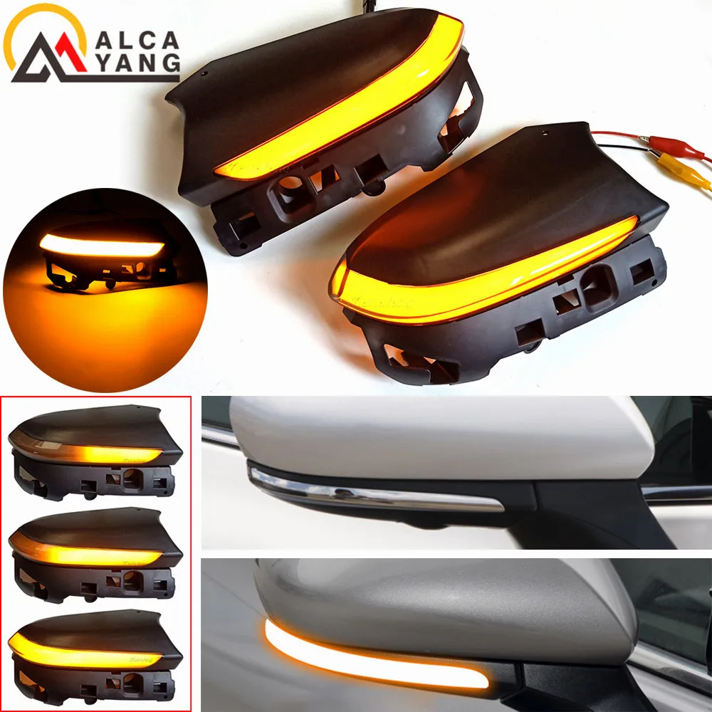 For Toyota Camry XV70 C-HR CHR Prius XW50 PHV Dynamic LED Turn Signal Light Side Mirror Sequential Parking Puddle Lamp Blinker