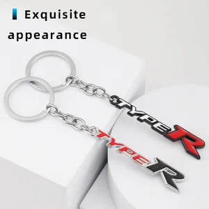 Máy chủ xe hơi Keychain Người giữ cửa hàng của chiếc nhẫn cho Honda Racing Sports City Dyssey Civic Accord CRV HRV FIT 10 Chaves bán hàng chính Honda Type R - №4