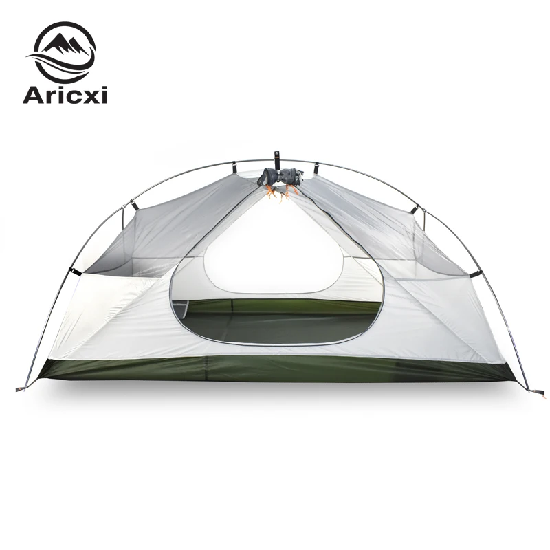 Aricxi 4 Season Camping Tent 15D Nylon Fabic Double Layer Waterproof Tent for 2 Persons