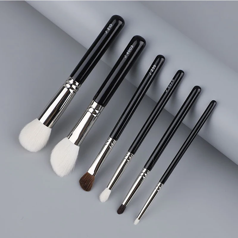 1pc Goat hair Round Blush Makeup brushes Angled sculpting Make up brush contour eyeshadow small smudge eye detail pointed shadow