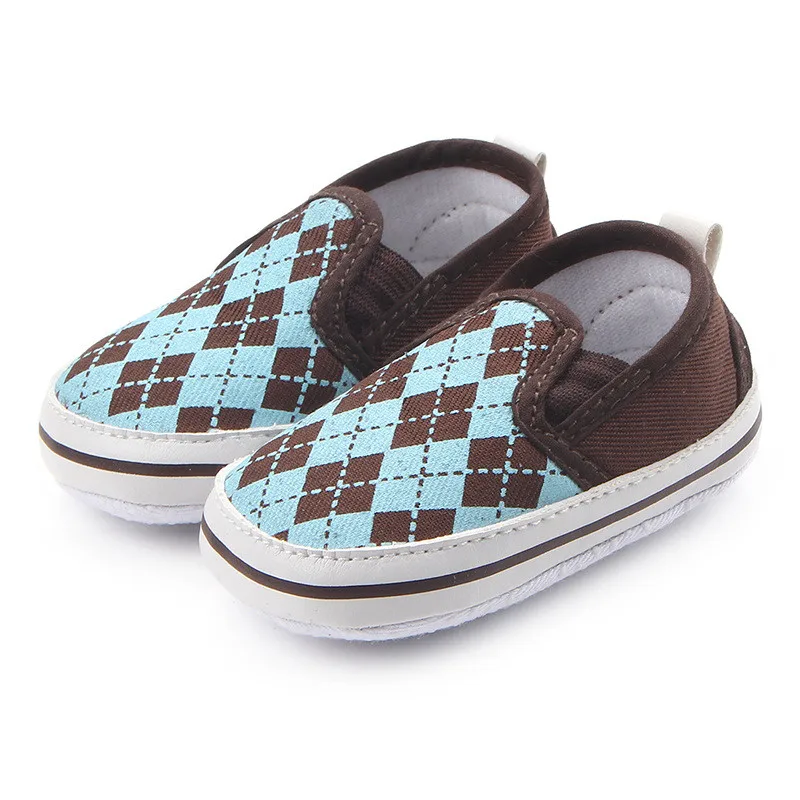 New Baby Shoes Spring&Autumn Cool Plaid Antiskid Soft Bottom Toddlers Crib Shoes Infants Cotton First Walkers