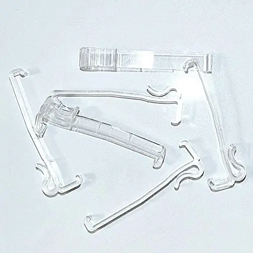 Valance Clips 6pcs 3-1/4'' Window Blinds Hidden Clip Clear Plastic for Horizontal Blinds Valance Retainer Holder