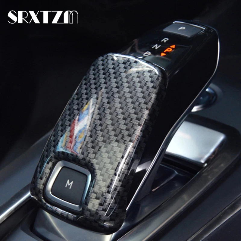 For Peugeot 3008 GT 2017 2018 2019 ABS Carbon Fiber Car Styling Gear Shift Knob Gear Head Cover Stickers Trim Accessories