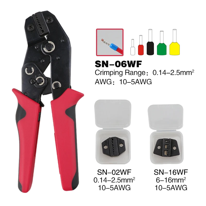 Wire Terminals Hand Tools Nipper Crimping Tool Electrical Terminals Terminal Tubular Clamps Crimping for Wires Crimper Crimp