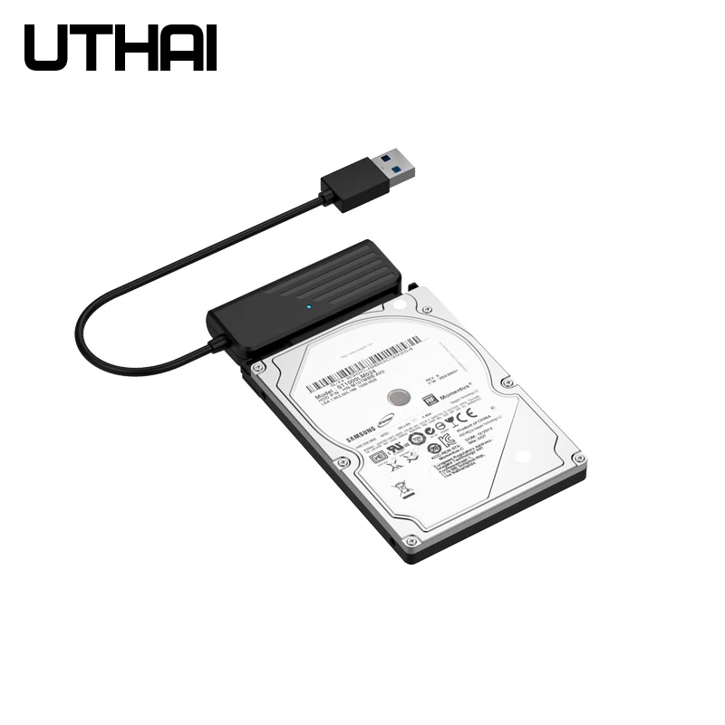 UTHAI T35 HDD Adapter for HD External USB 3.0/Type-C to SATA3 Converter Cable for 2.5" SATA HDD SSD 5Gbps JMS578 Chip