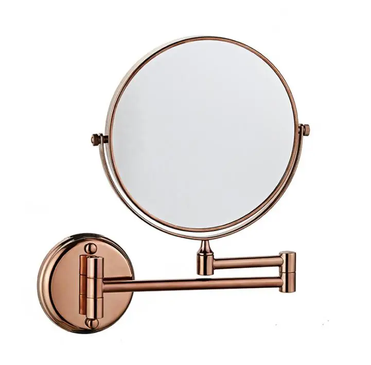 Imagem -03 - Double-sided Folding Telescopic Makeup Mirror Wall Hanging Beauty Mirror Hotel e Banheiro 3x Ampliação