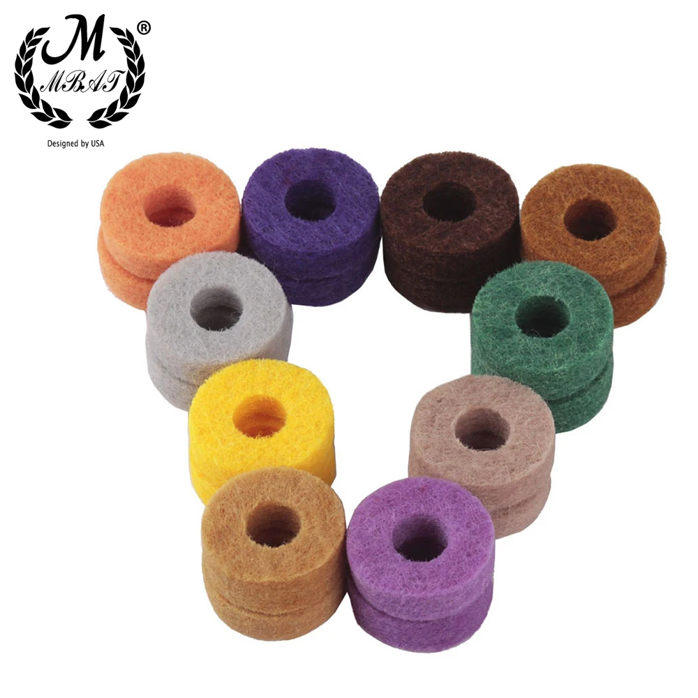 

M MBAT Felt Cymbal Pads Shelf Drum Cymbal Pads Felt Pads Shelf Drum Colourful Parts Replacement Parts Percussion Accessories