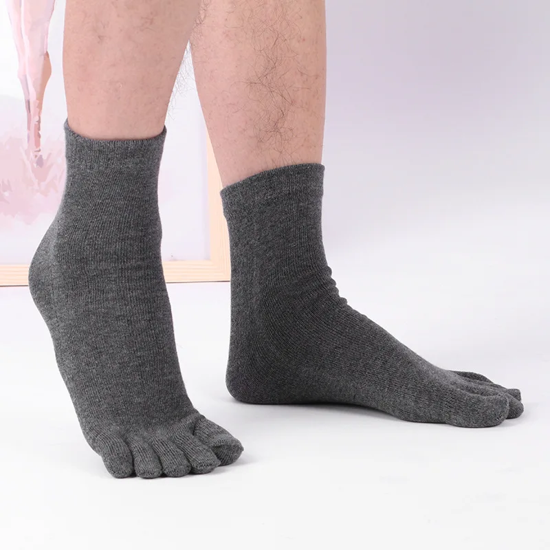 Man Tabi Toe Socks Men Women Black White Cotton Deodorant Breathable Kimono Flip Flop Wives Toe Socks With Separate Toes Sox