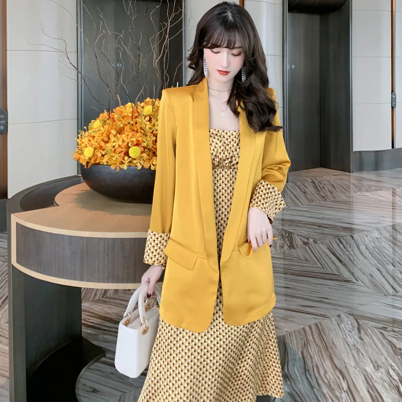 Elegant Business Suit Office Workwear Long Sleeve Casual Top High End Women Blazers 2020 Autumn Coats Solid Lady Suit Coat