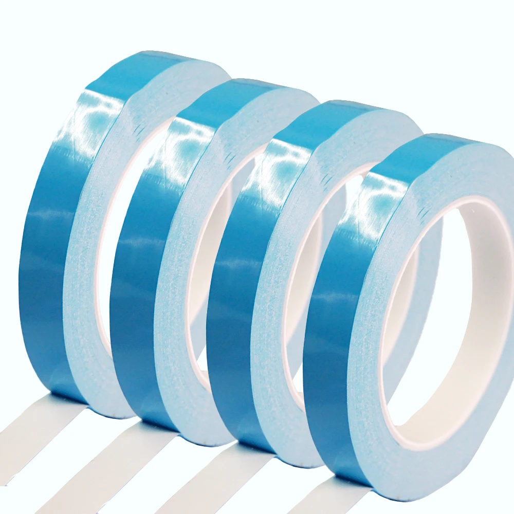 Blue High Temperature Resistant Double Sided Adhesive Sticker For TV Backlight LED Strips Back Tape 2- 15mm (W)x 50m(L)