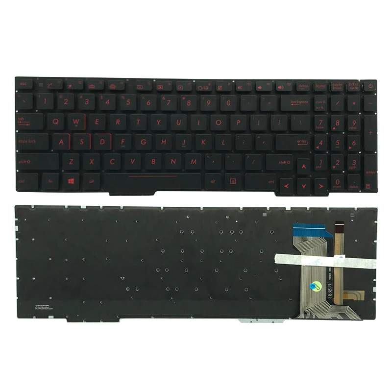 

US Laptop Keyboard For ASUS GL553 GL553V GL553VW ZX553VD ZX53V ZX73 FX553VD FX53VD FX753VD FZ53V English Keyboard With Backlit