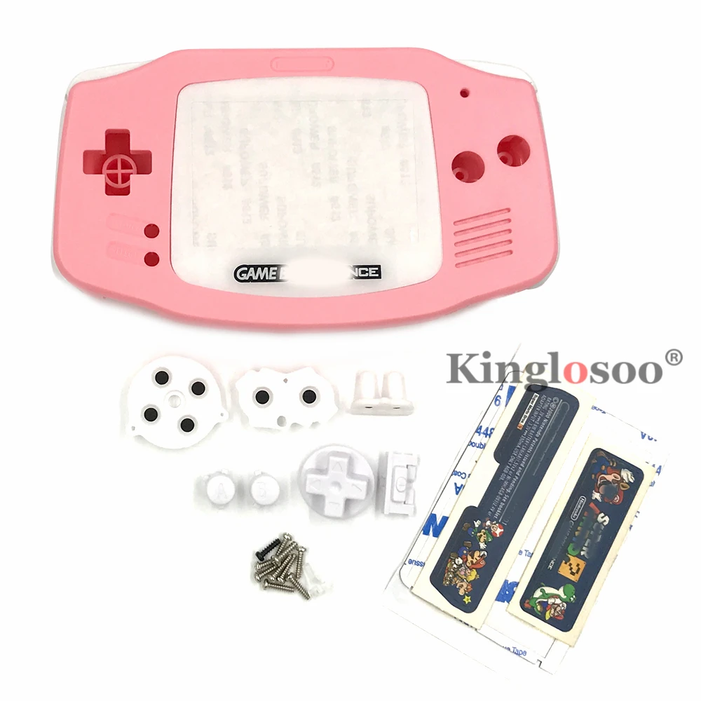 Pink Full IPS shell case for Nintendo Game boy advance GBA housing parts pre-cut