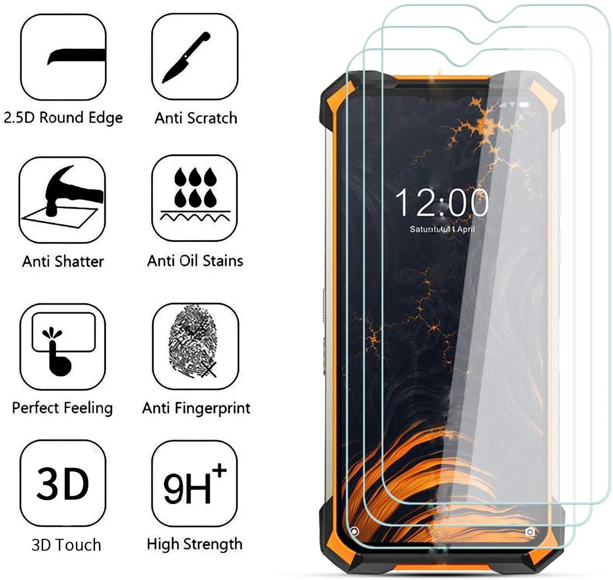 Tempered Glass For Doogee S59 S40 S59 S60Lite S90 S90C S95 S88 Pro Y9 Plus N10 N20 N100 X90 X90L Screen Protector Doogee X95 Pro