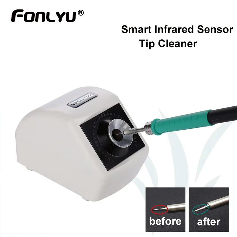 YIHUA 200Q Smart Infrared Sensor Smart Induction Soldering Iron Tip Cleaner With Light Weight Iron Tips Cleaning Tool