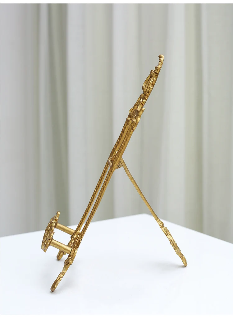 Metall Goldene Staffelei Bild Rahmen Platte Halter Display Stand Tabletop