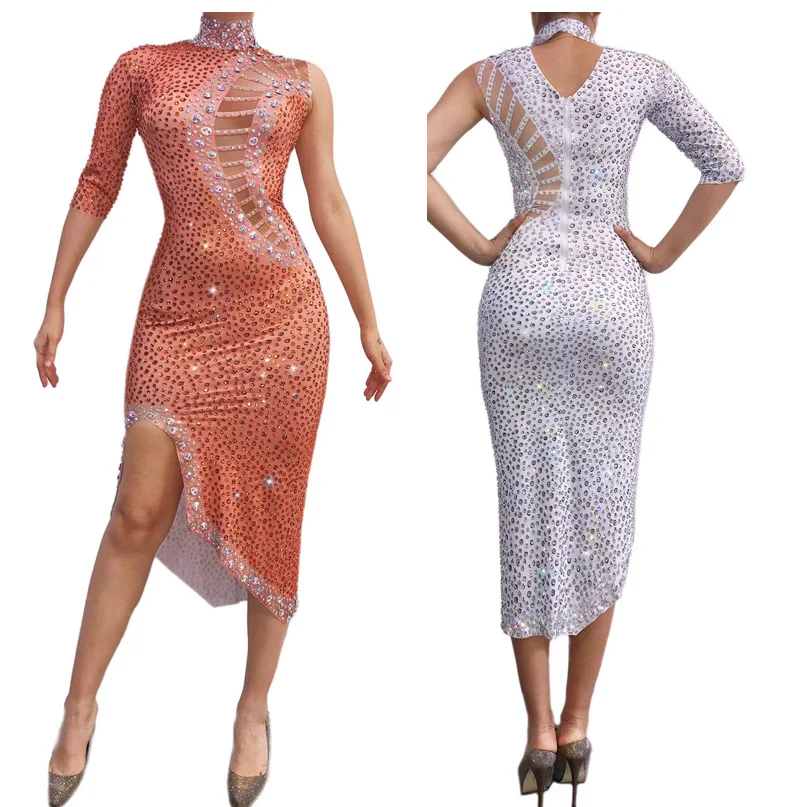 

Stage performance show sexy costume Sparkly lady evening dress Women celebrate birthday dresses singer party wear