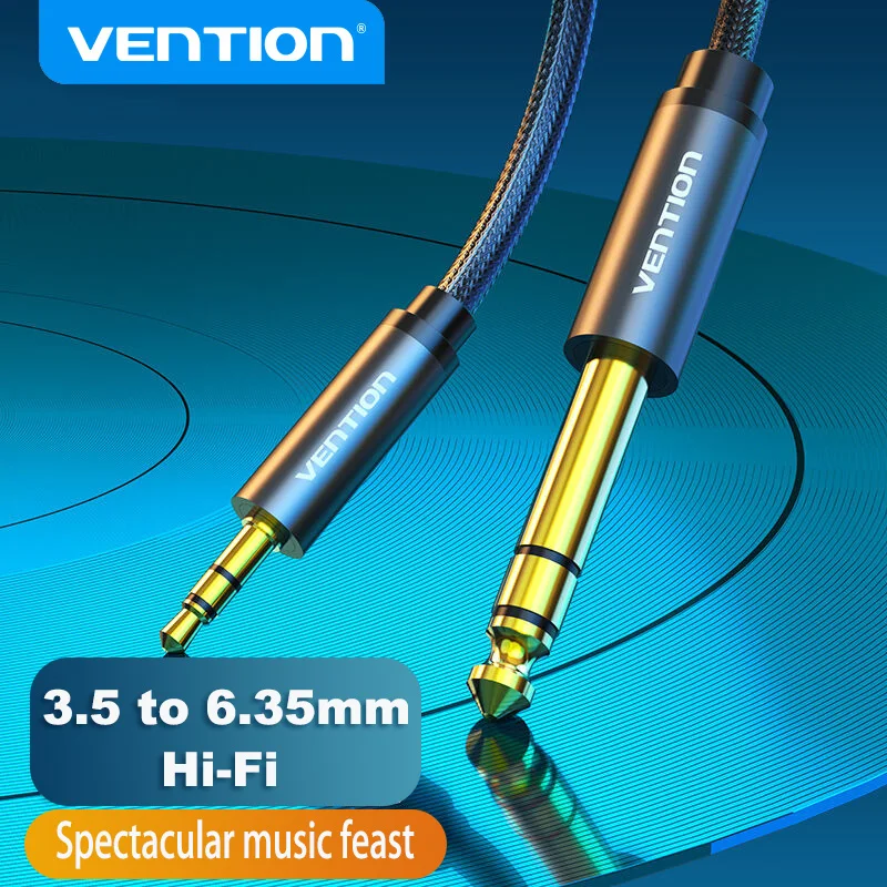 Vention 3.5mm to 6.35mm Jack Aux Cable for Mixer Amplifier CD Player Speaker 6.5 Adapter to 3.5 Jack Male Audio Cable Auxiliar