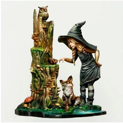 Resin Figure 1/24 ancient woman officer stand Model Unassambled Unpainted Figure Building Kit