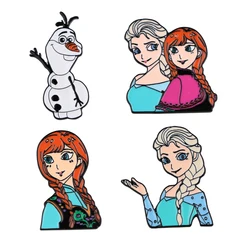 LT1135 Frozen Cute Enamel Pin Movie Brooches Bag Lapel Pin Cartoon Holiday Badge backpacks Decoration Jewelry Gift Accessories