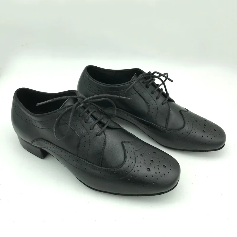 Professional & comfortable Mens ballroom dance shoes salsa shoes tango shoes in cow leather 8805